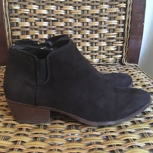 Sam Edelman Circus Black Faux Suede Flat Booties 8